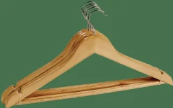 NEW WOOD Perchas Juego De 5 Natural