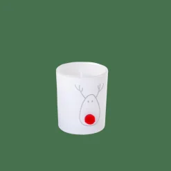 NOSE Vela En Vaso Blanco, Rojo, Dorado