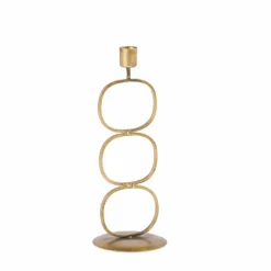OVAL Soporte Para Vela Pequeña Bronceado