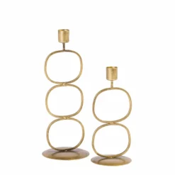 OVAL Soporte Para Vela Pequeña Bronceado