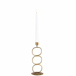 OVAL Soporte Para Vela Pequeña Bronceado