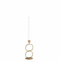 OVAL Soporte Para Vela Pequeña Bronceado