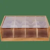 PANDA Caja Para Té 12 Compartim. Natural