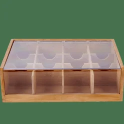 PANDA Caja Para Té 12 Compartim. Natural