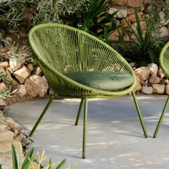 PAPAYO Silla Lounge Con Cojín Verde