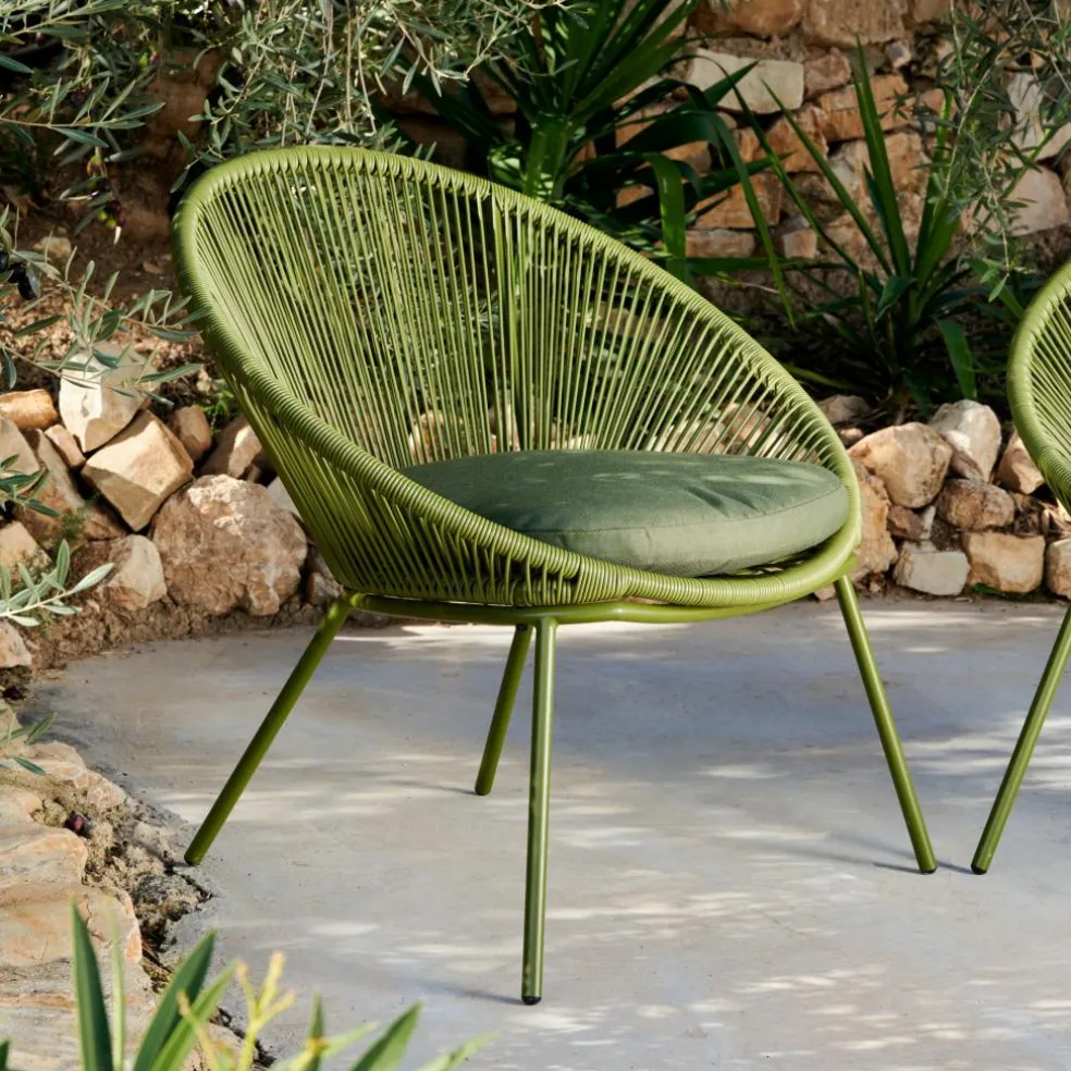 PAPAYO Silla Lounge Con Cojín Verde