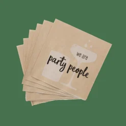 PARTY PEOPLE Paquete De 20 Servilletas Beis
