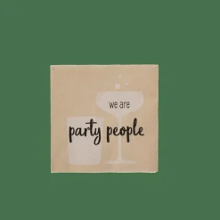 PARTY PEOPLE Paquete De 20 Servilletas Beis