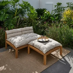 PAULETTE Mesa/puf Lounge Natural
