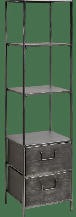PHARMA Estantería De Pared Con 2 Cajones Negro