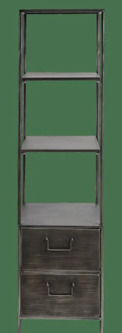 PHARMA Estantería De Pared Con 2 Cajones Negro