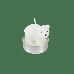 POLA Velas Peq Oso Polar Juego De 6 Blanco