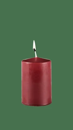 PURE Vela Cilíndrica Rojo Oscuro