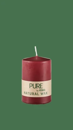 PURE Vela Cilíndrica Rojo Oscuro