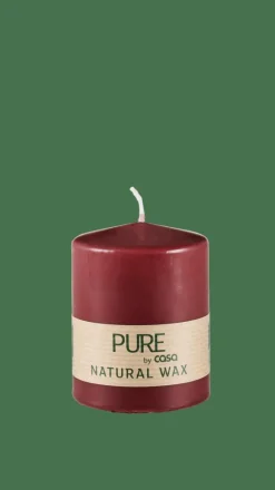PURE Vela Cilíndrica Rojo Oscuro
