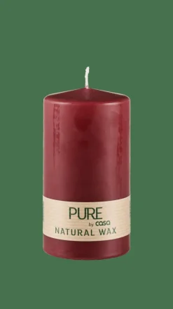 PURE Vela Cilíndrica Rojo Oscuro
