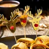REINDEER Palillos Apero Juego De 10 Dorado