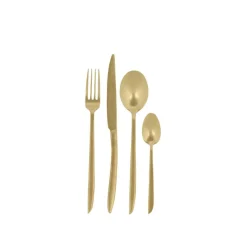 ROXANNE Cubierto De 16 Piezas Oro Claro