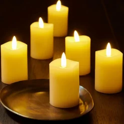 RUSTIC Velas LED Juego De 6 Marfil