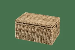 SEAGRASS Caja De Almacenaje M Con Tapa Natural