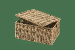 SEAGRASS Caja De Almacenaje M Con Tapa Natural
