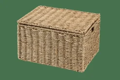 SEAGRASS Cesta Almacenaje L Con Tapa Natural