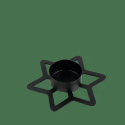 STAR Soporte Para Vela Pequeña Negro