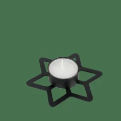 STAR Soporte Para Vela Pequeña Negro
