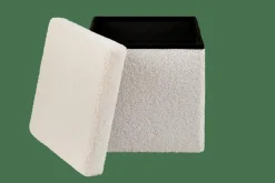 STOR Puf Plegable Función Almac. Blanco