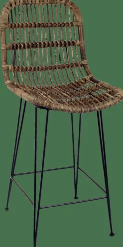 SUMATRA Silla De Bar Negro, Natural