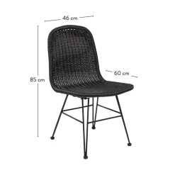 VIENNA Silla De Comedor Negro