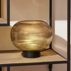 VINTO Lámpara De Mesa Ámbar Transparente