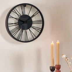 WHEEL Reloj De Pared Negro