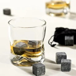 WHISKEY Piedra Enfriarbebida Juego De 9 Gris Oscuro
