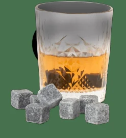 WHISKEY Piedra Enfriarbebida Juego De 9 Gris Oscuro