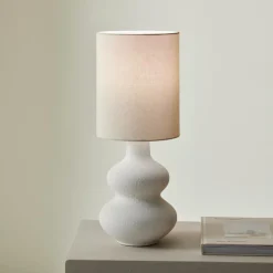 WHITESTONE Lámp. Mesa/pantalla E27 Blanco Apagado