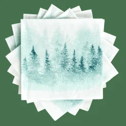 WINTERIDYLL Paquete De 20 Servilletas Verde