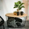 WIRE XL Mesa Auxiliar XL Negro, Natural