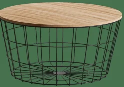 WIRE XL Mesa Auxiliar XL Negro, Natural