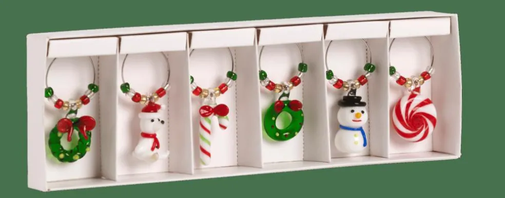 X-MAS Marcadores P/ Copas Juego De 6 Multicolor