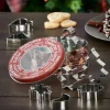 X-MAS Moldes Juego De 8 En Lata Plateado