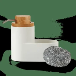 YOKO Dispensador De Jabón Con Esponja Blanco