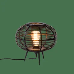 ZANZI Lámpara De Mesa E27 Negro
